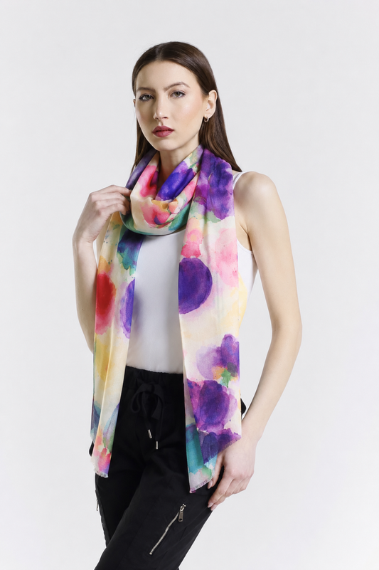 Valentina Hand Painted Premium Cashmere Wrap Print 28-2