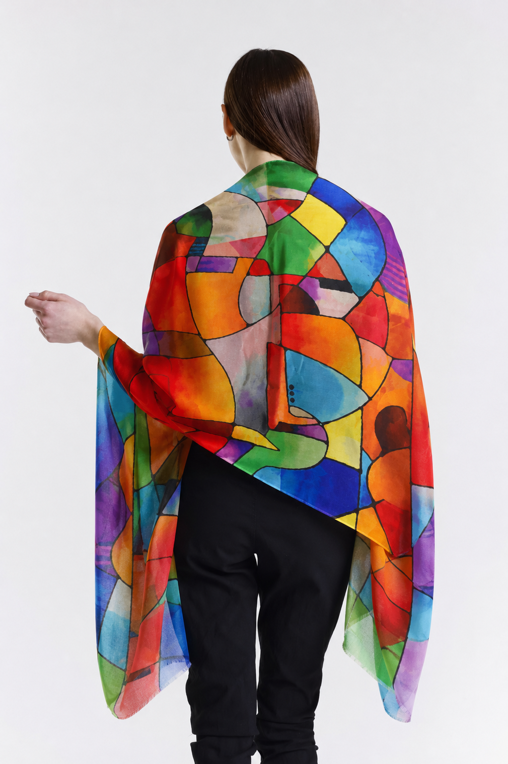 Valentina Hand Painted Premium Cashmere Wrap Print 31-3