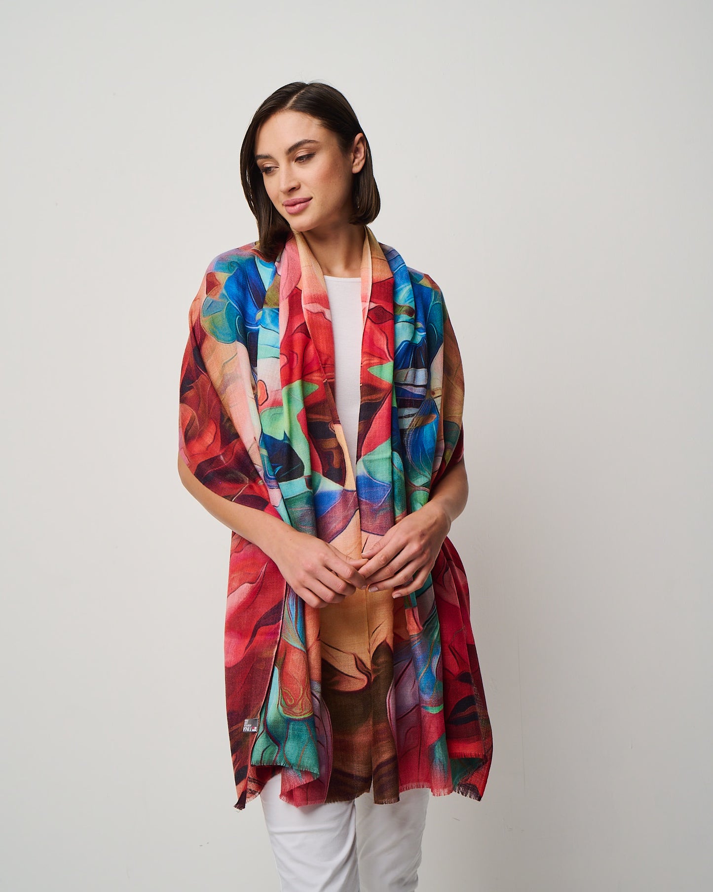 Valentina Hand Painted Premium Cashmere Wrap (W304P)