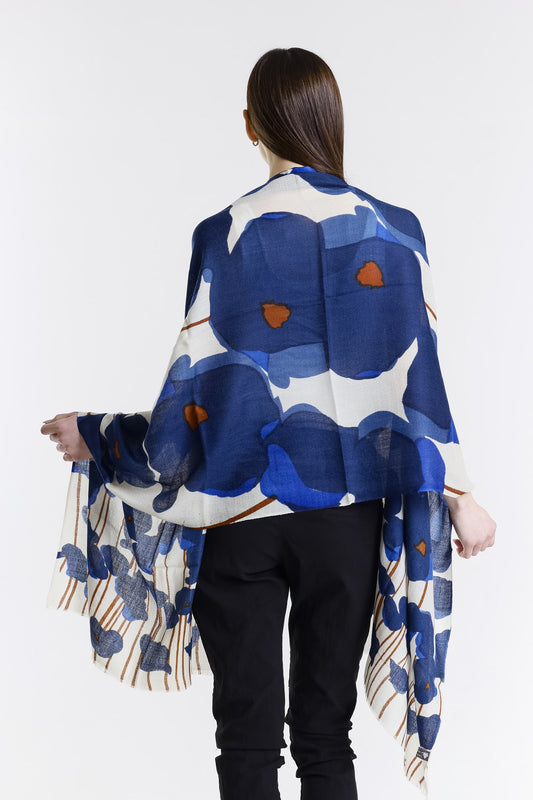 Valentina Hand Painted Premium Cashmere Wrap (W304P) print 13-2