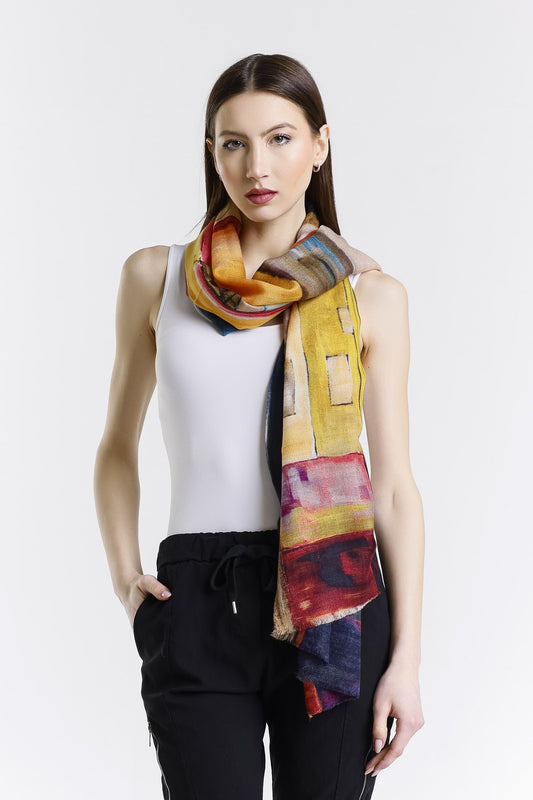 Valentina Hand Painted Premium Cashmere Wrap (W304P) print 22-2