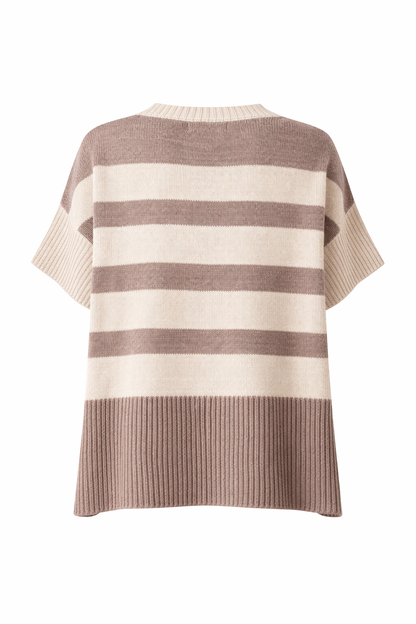 Mare Striped High/Low ECOTEC Sweater