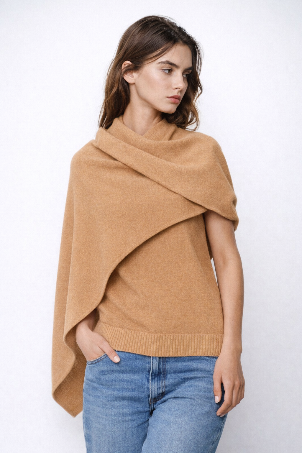 100% Italian Crafted Cashmere Ruana