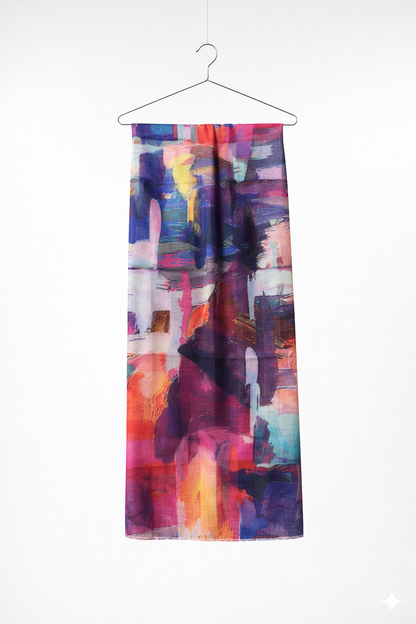 Valentina Hand Painted Premium Cashmere Wrap (W304P)