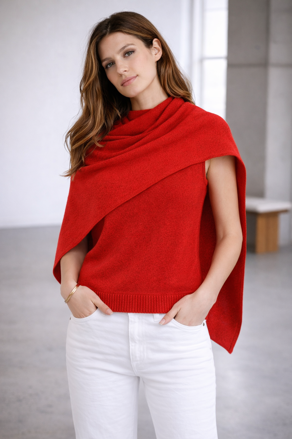 100% Italian Crafted Cashmere Ruana