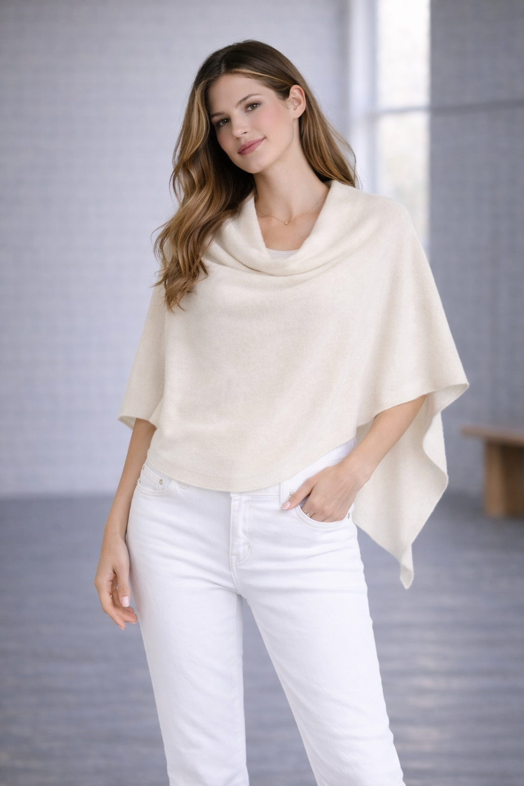 100% Italian Crafted Cashmere Ruana