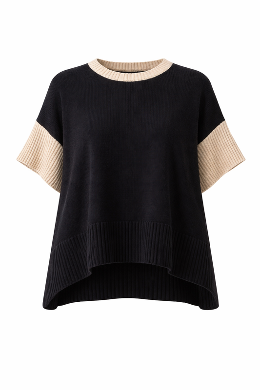 Mare Striped High/Low ECOTEC Sweater