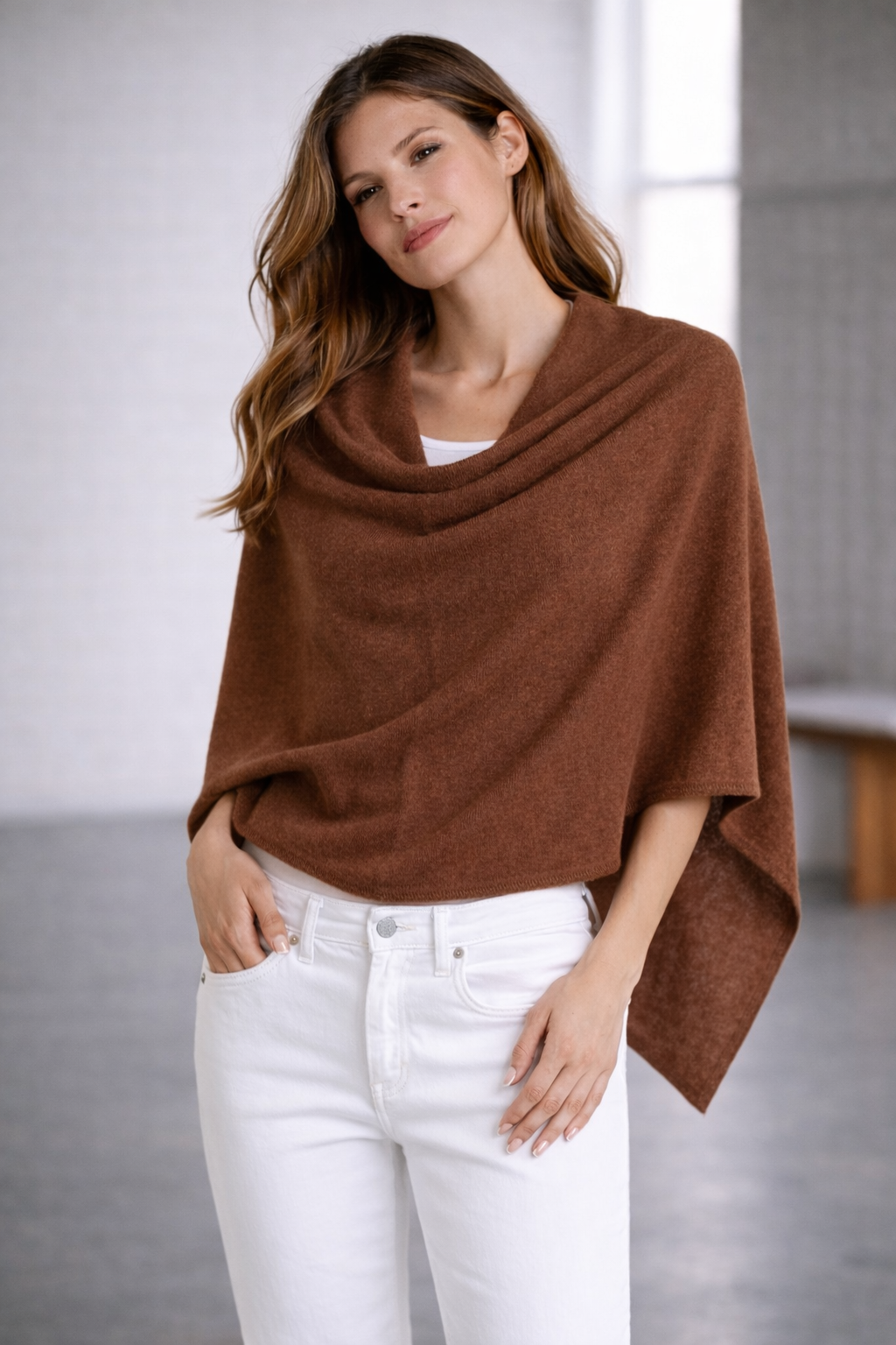 100% Italian Crafted Cashmere Ruana