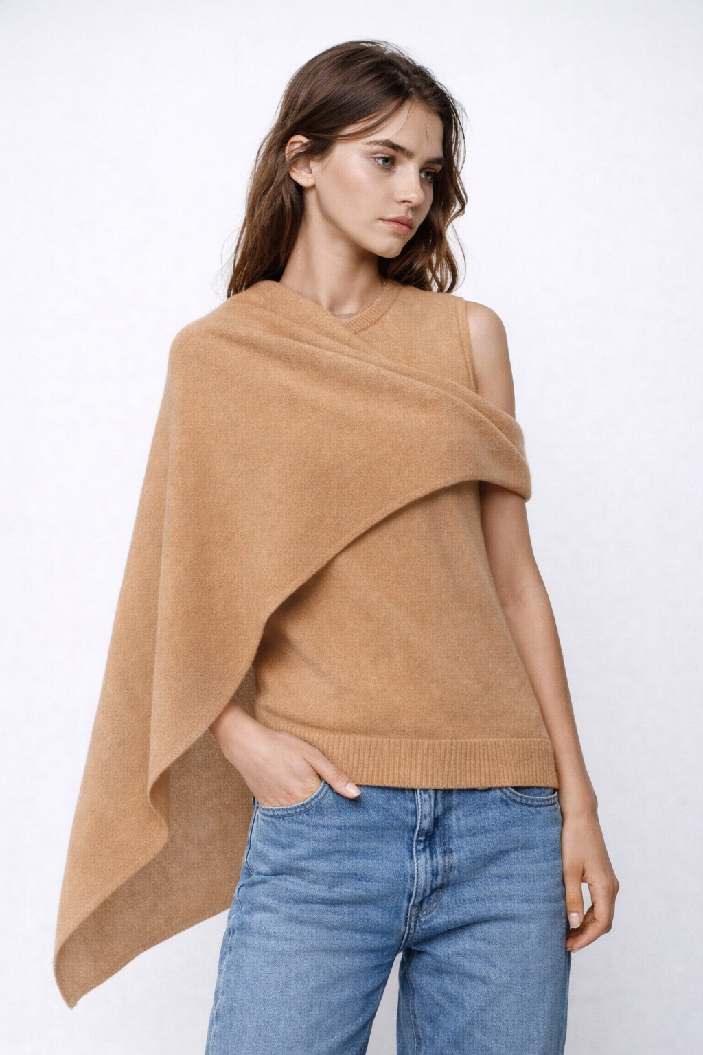 100% Italian Crafted Cashmere Ruana
