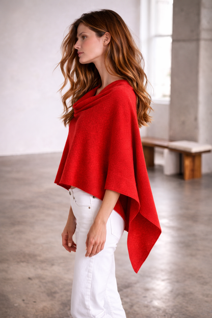 100% Italian Crafted Cashmere Ruana