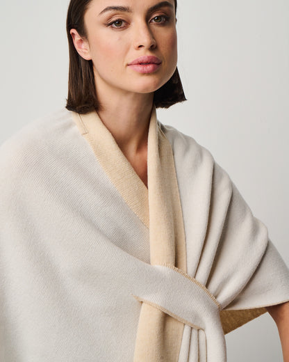 Ellen Merino/Cashmere Reversible Wrap with Loop (W303)