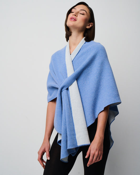Ellen Merino/Cashmere Reversible Wrap with Loop (W303)