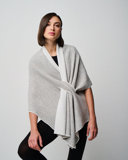 Ellen Merino/Cashmere Reversible Wrap with Loop (W303)