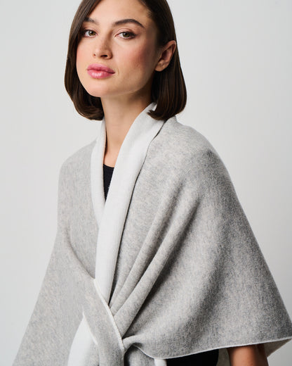 Ellen Merino/Cashmere Reversible Wrap with Loop (W303)