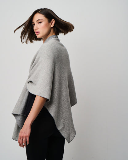 Ellen Merino/Cashmere Reversible Wrap with Loop (W303)