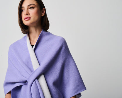 Ellen Merino/Cashmere Reversible Wrap with Loop (W303)