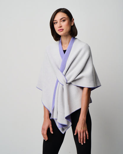 Ellen Merino/Cashmere Reversible Wrap with Loop (W303)