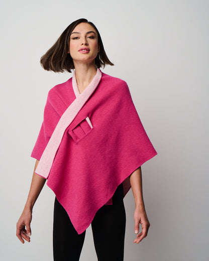 Ellen Merino/Cashmere Reversible Wrap with Loop (W303)