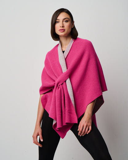 Ellen Merino/Cashmere Reversible Wrap with Loop (W303)