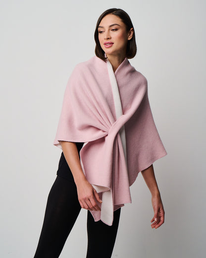 Ellen Merino/Cashmere Reversible Wrap with Loop (W303)