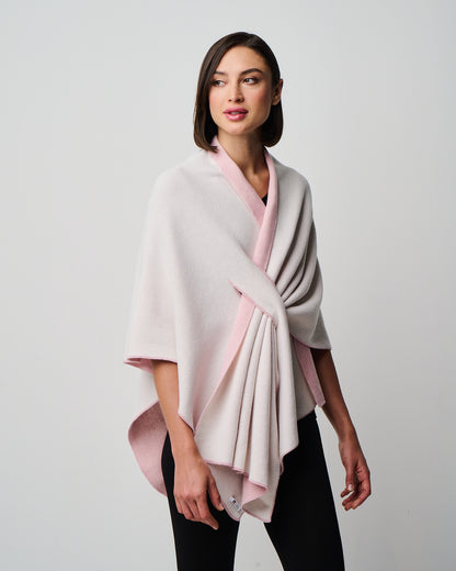 Ellen Merino/Cashmere Reversible Wrap with Loop (W303)