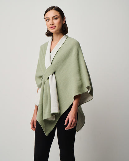 Ellen Merino/Cashmere Reversible Wrap with Loop (W303)