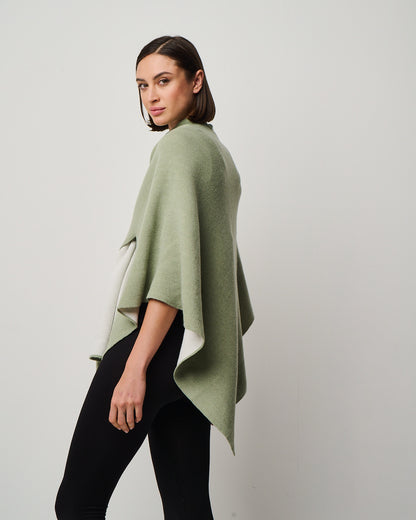 Ellen Merino/Cashmere Reversible Wrap with Loop (W303)