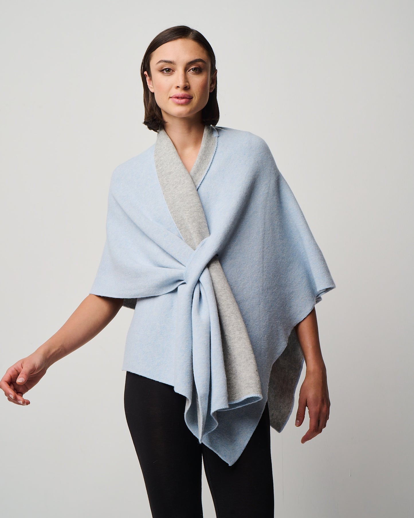 Ellen Merino/Cashmere Reversible Wrap with Loop (W303)