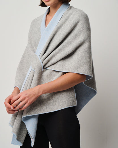 Ellen Merino/Cashmere Reversible Wrap with Loop (W303)