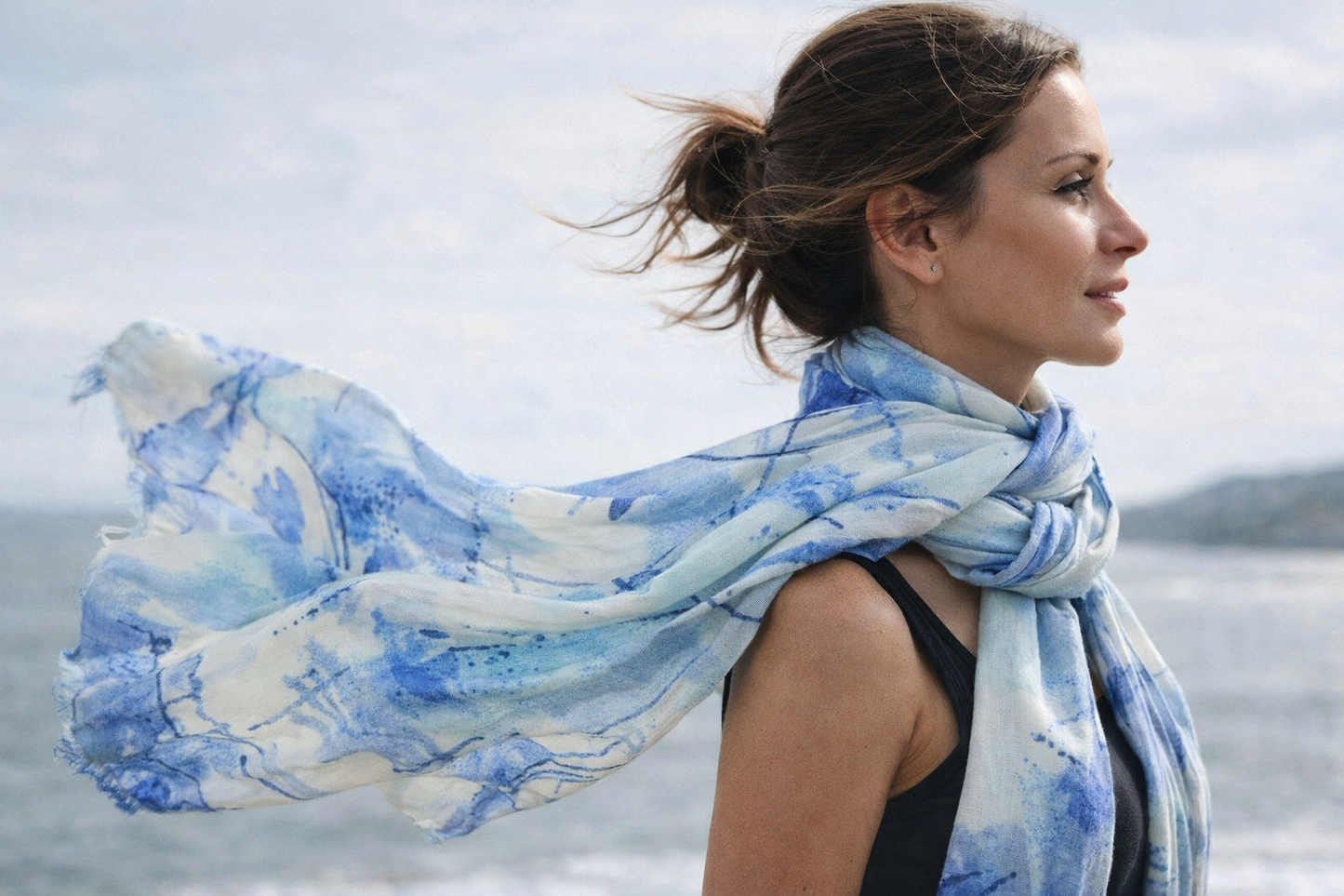 Valentina Hand Painted Premium Cashmere Wrap (W304P)