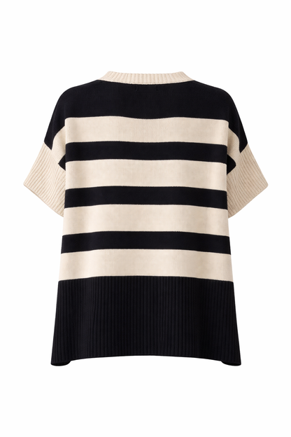 Mare Striped High/Low ECOTEC Sweater