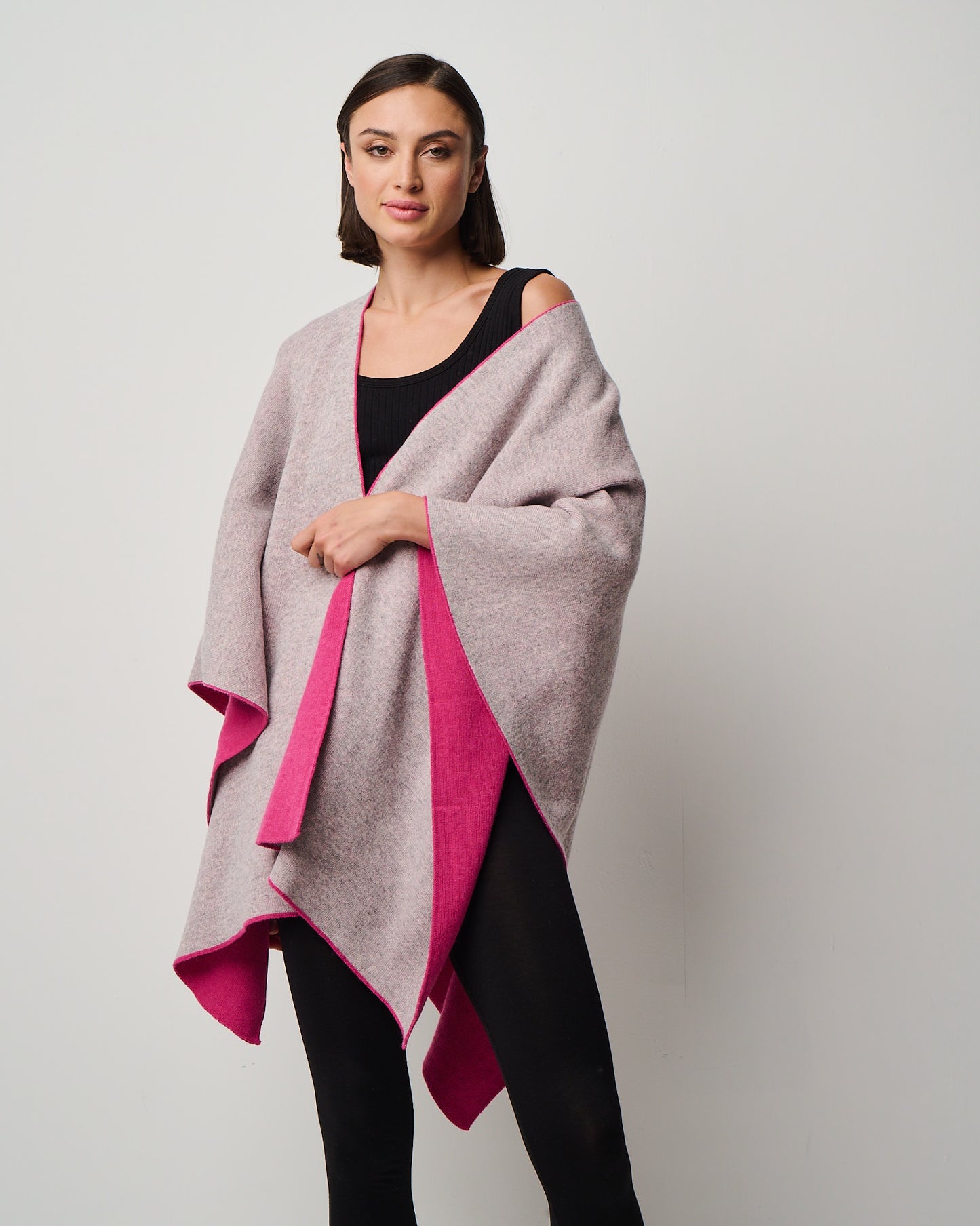 Kiersten Merino/Cashmere Reversible Wrap (W311)