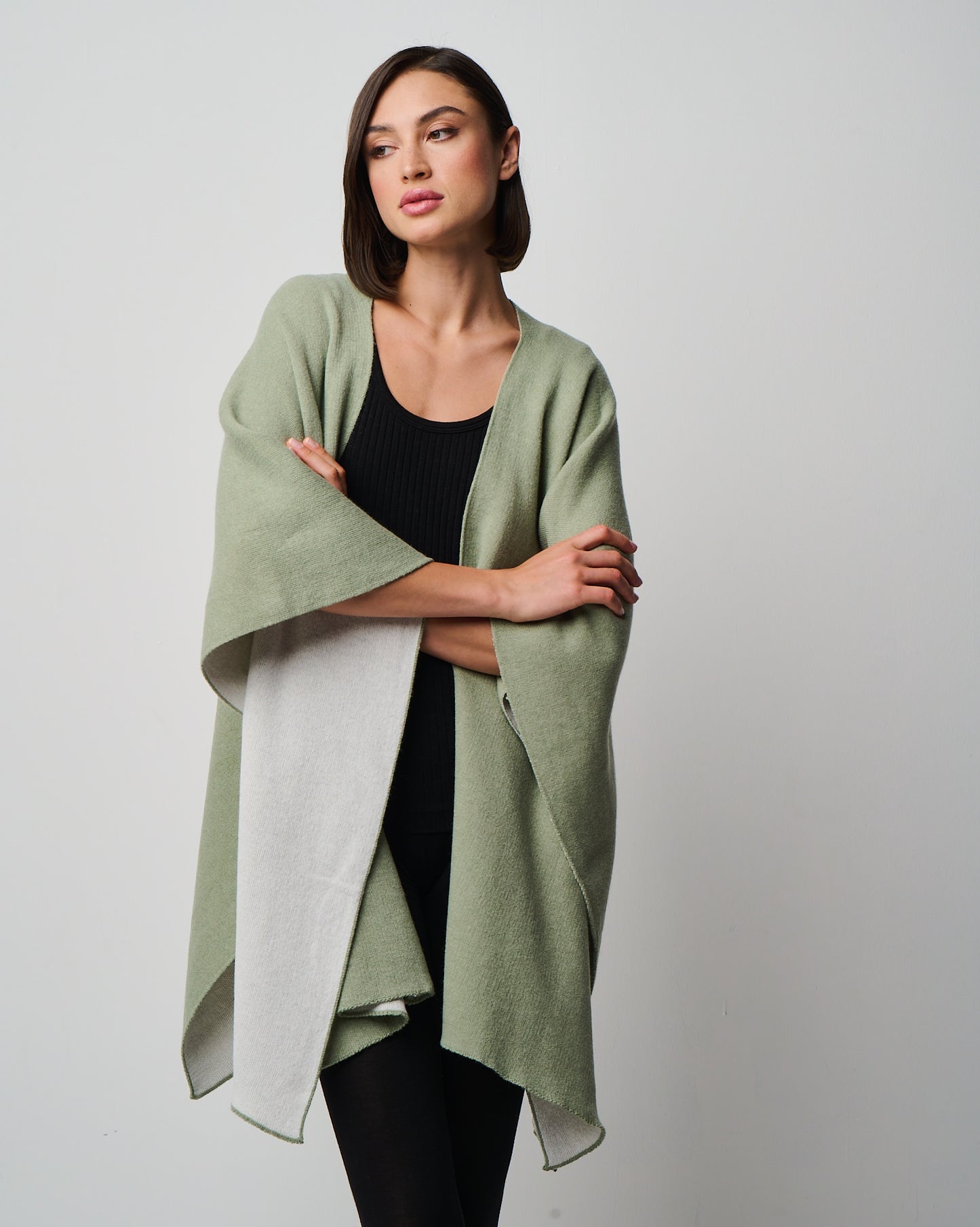 Kiersten Merino/Cashmere Reversible Wrap (W311)