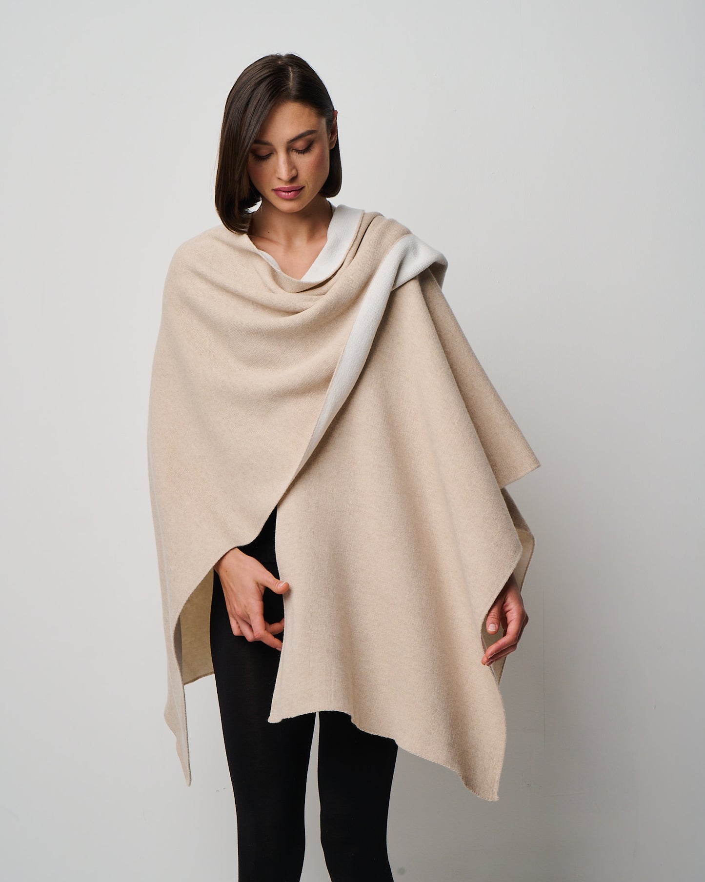 Kiersten Merino/Cashmere Reversible Wrap (W311)