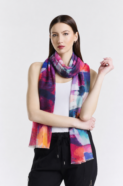  Painted Premium Cashmere Wrap Print 33-3