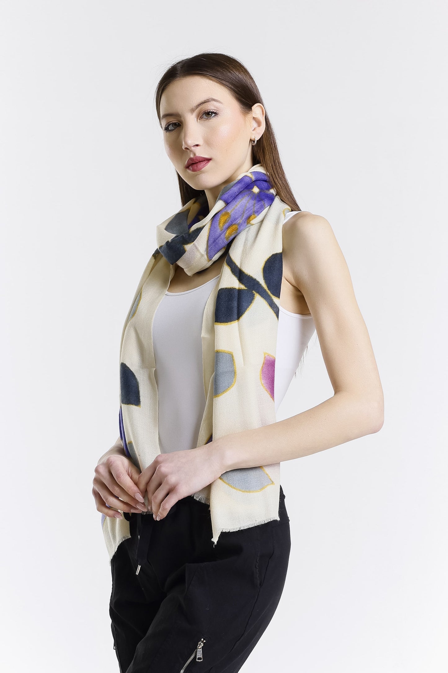 Valentina Hand Painted Premium Cashmere Wrap Print 12-4
