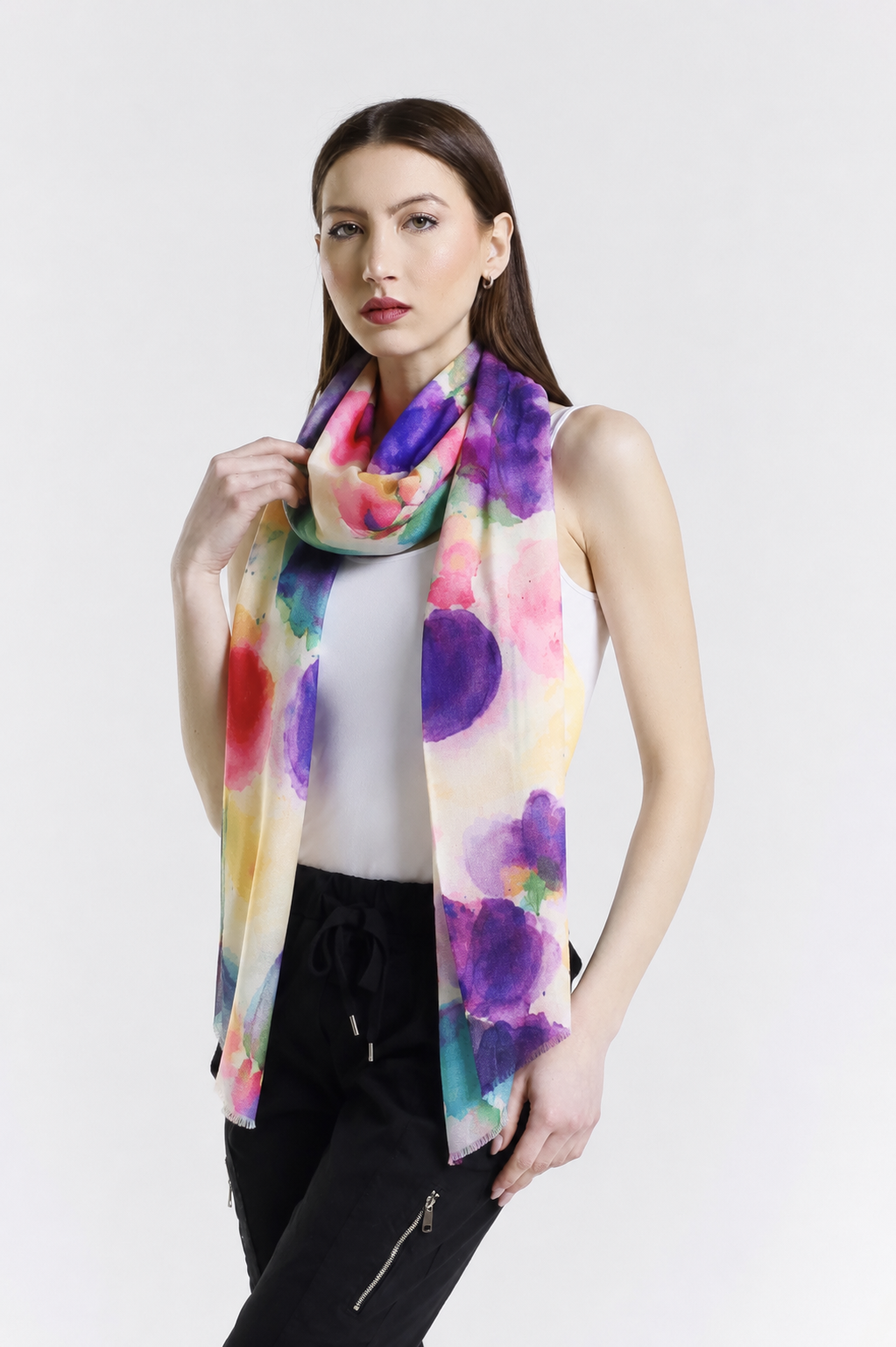 Valentina Hand Painted Premium Cashmere Wrap Print 28-2