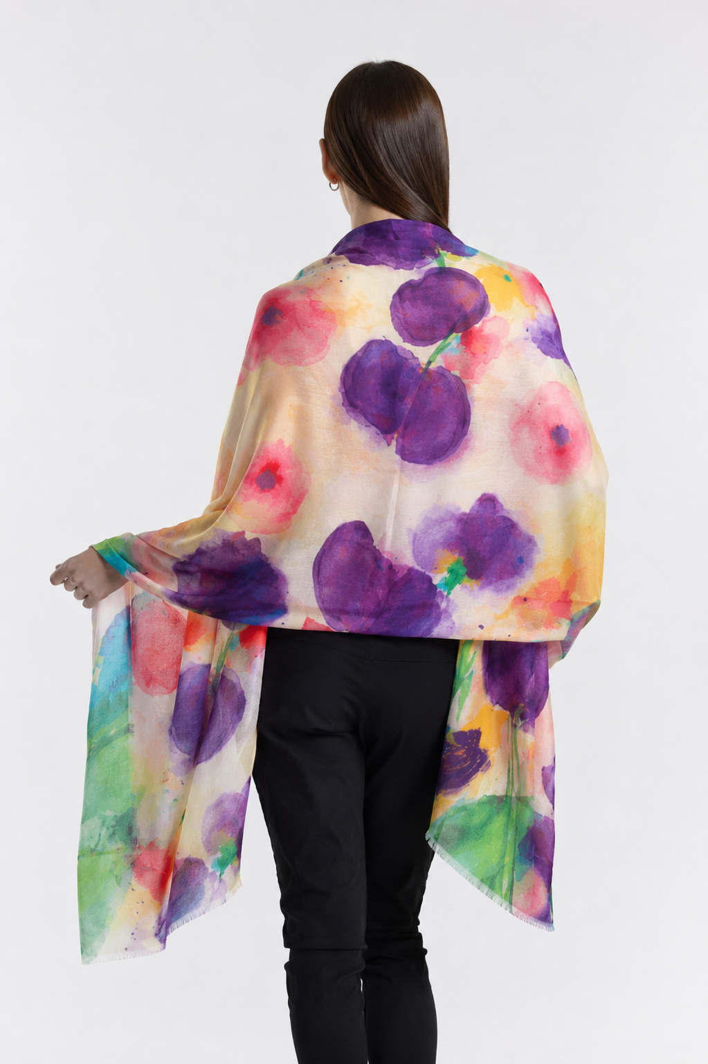 Valentina Hand Painted Premium Cashmere Wrap Print 28-3