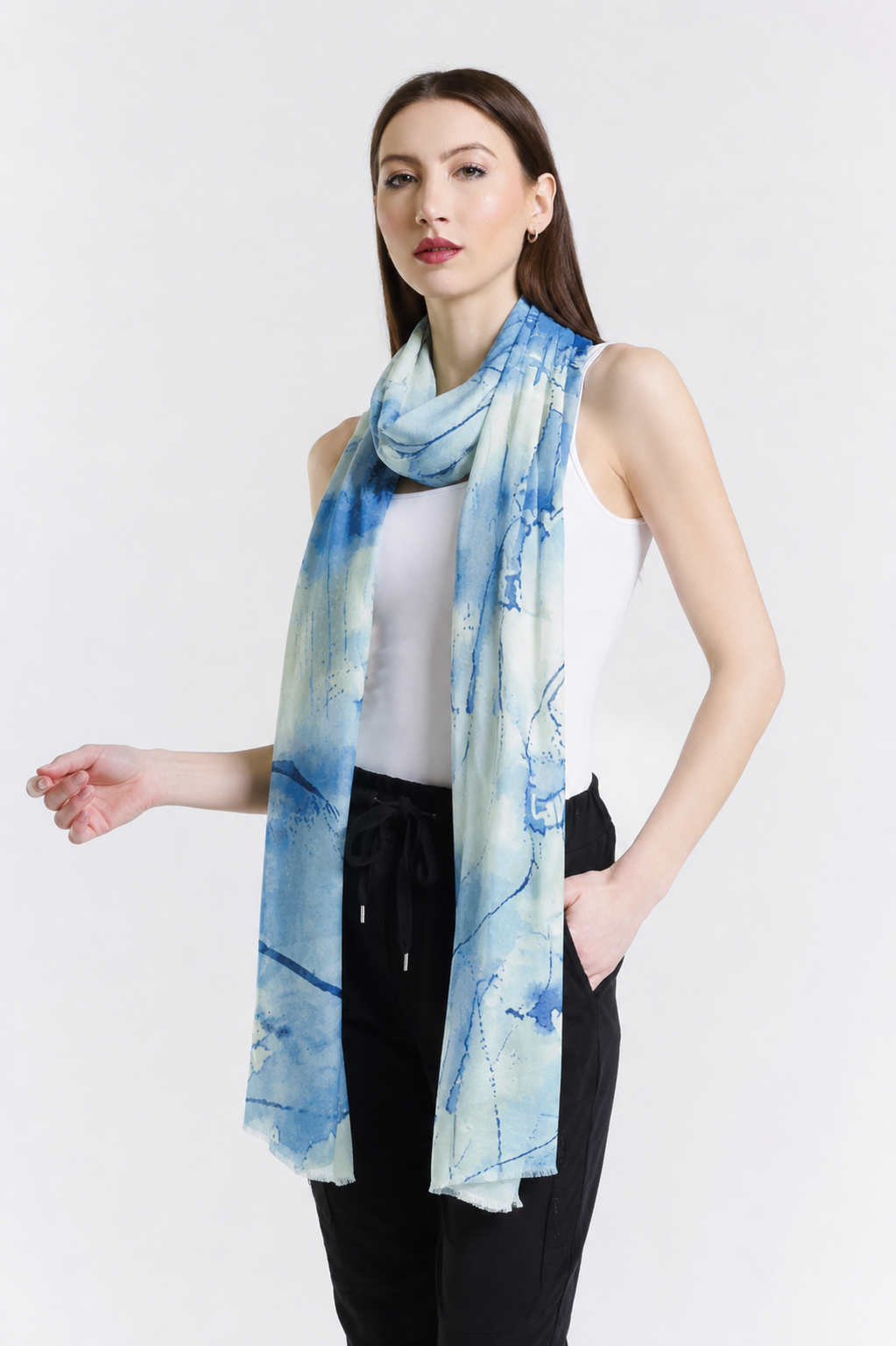 Valentina Hand Painted Premium Cashmere Wrap Print 29-2