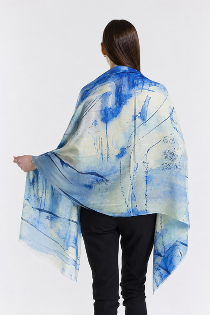 Valentina Hand Painted Premium Cashmere Wrap Print 29-3
