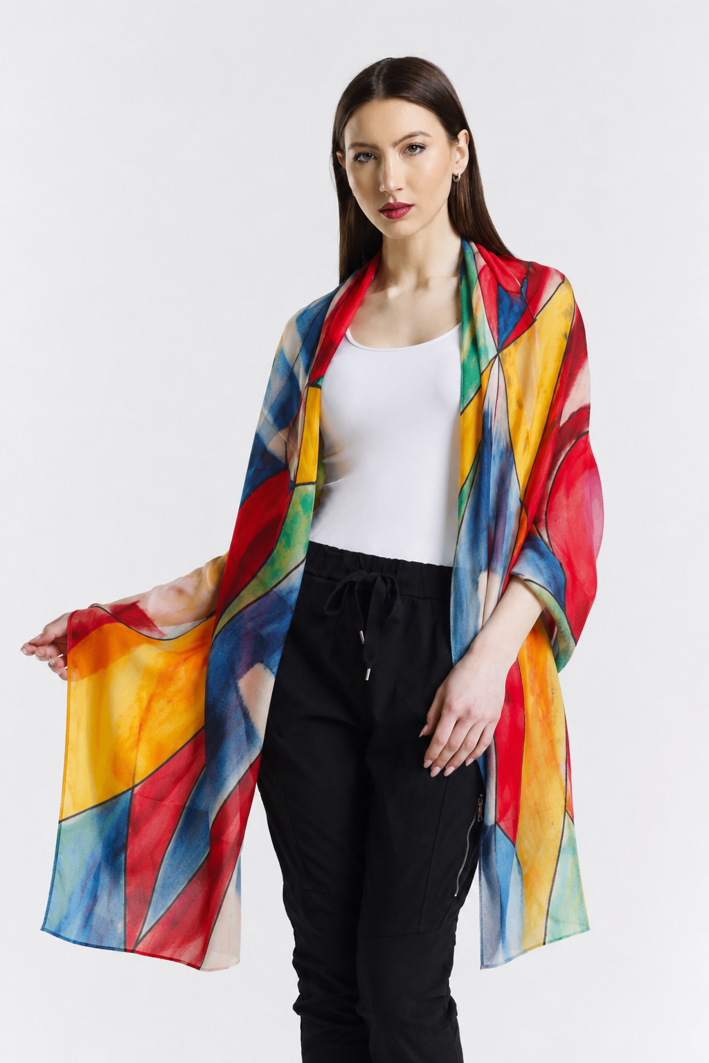 Valentina Hand Painted Premium Cashmere Wrap Print 30-1