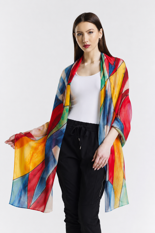 Valentina Hand Painted Premium Cashmere Wrap Print 30-1
