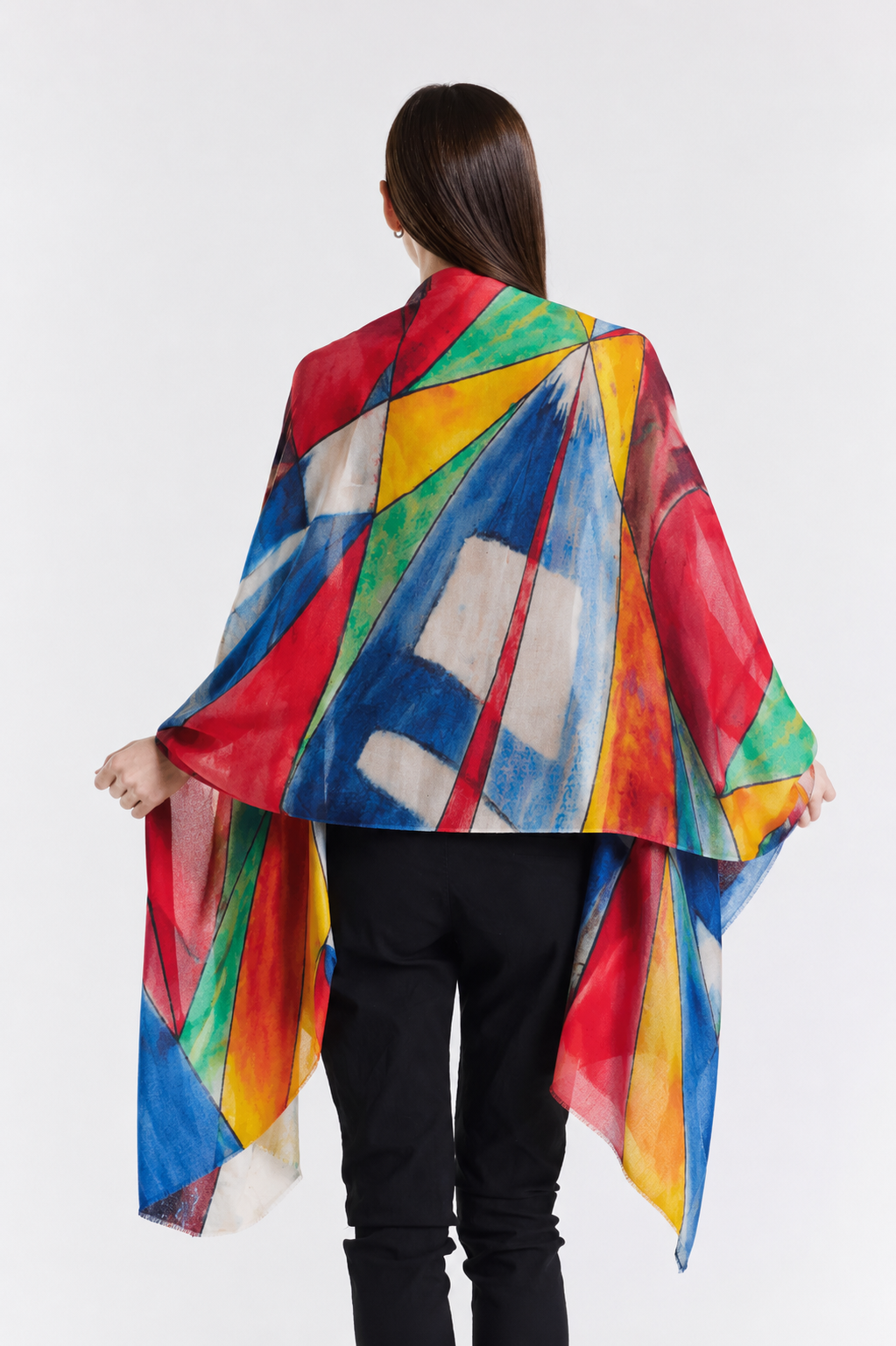 Valentina Hand Painted Premium Cashmere Wrap Print 30-2