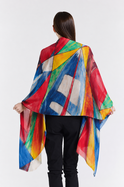 Valentina Hand Painted Premium Cashmere Wrap Print 30-2