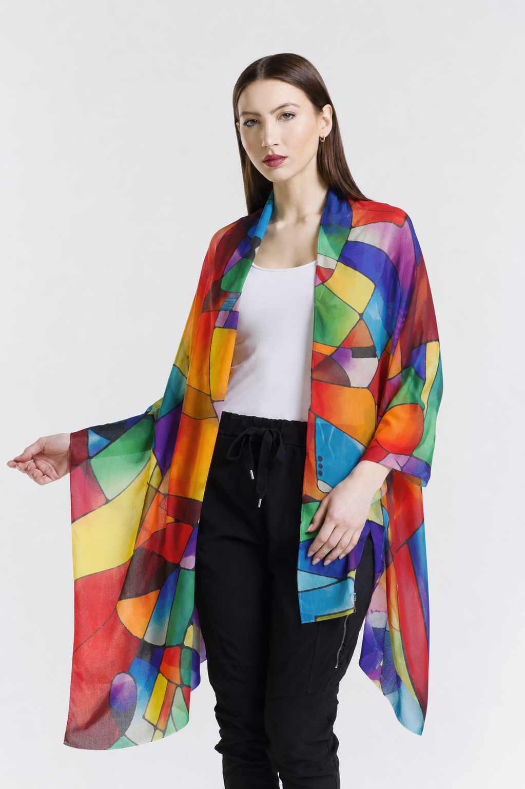 Valentina Hand Painted Premium Cashmere Wrap Print 31-1