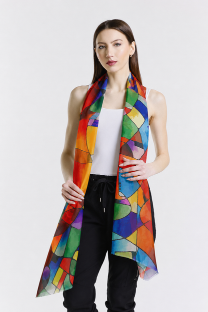 Valentina Hand Painted Premium Cashmere Wrap Print 31-2
