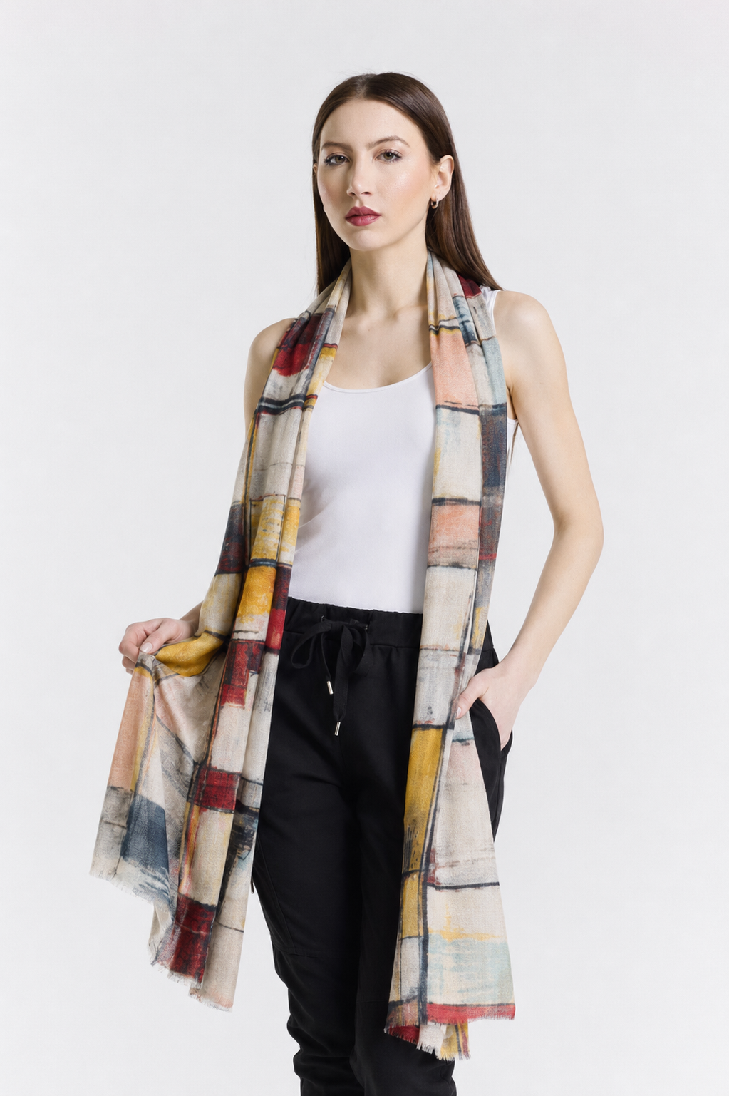 Valentina Hand Painted Premium Cashmere Wrap Print 32-2