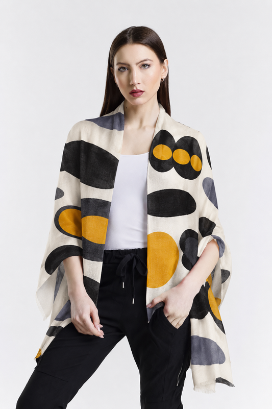 Valentina Hand Painted Premium Cashmere Wrap (W304P), print 26 front view.