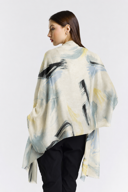 Valentina Hand Painted Premium Cashmere Wrap (W304P) print 24-2