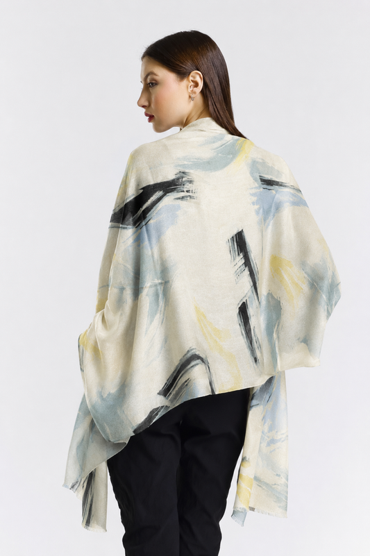 Valentina Hand Painted Premium Cashmere Wrap (W304P) print 24-2
